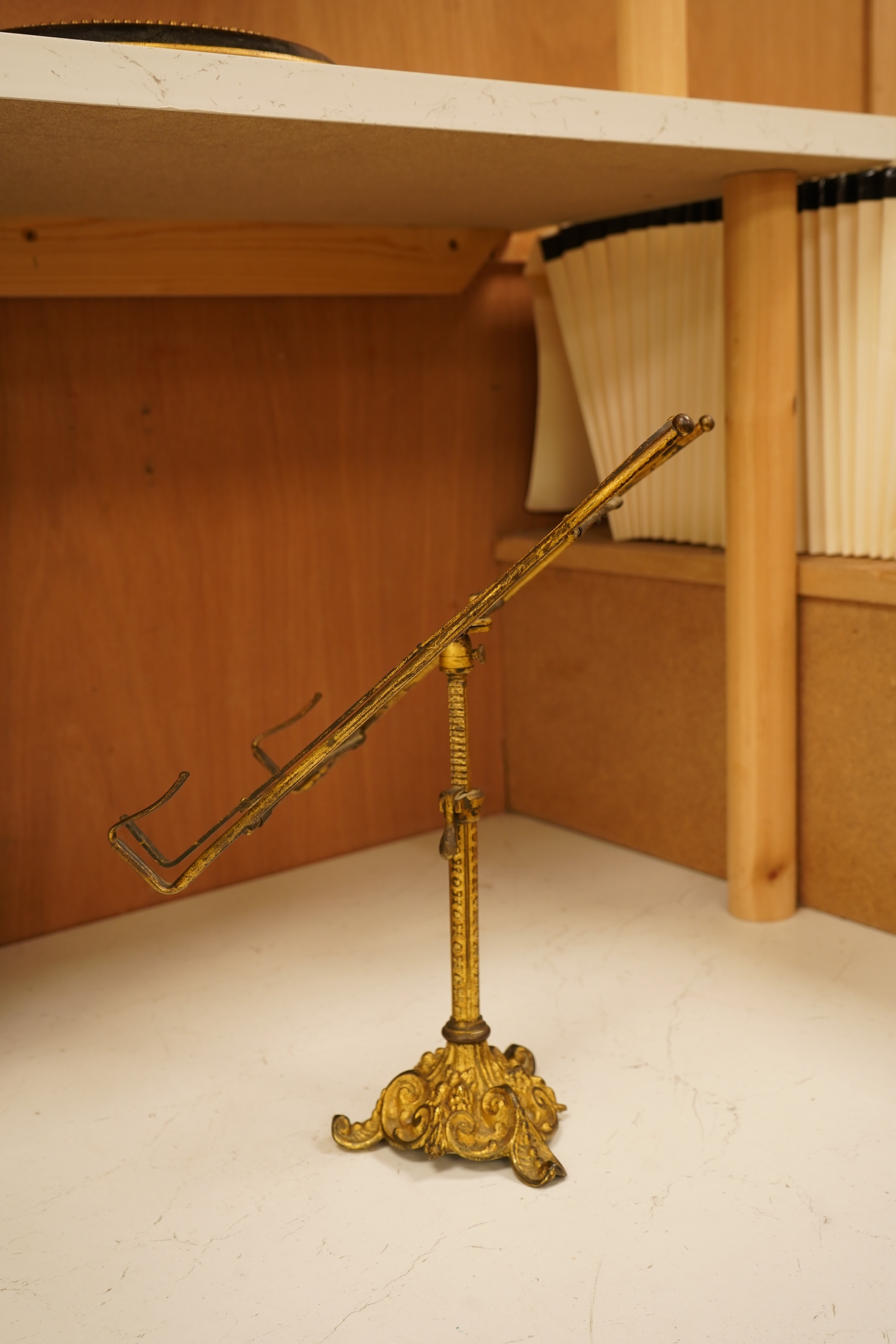 A Victorian Wright's patent gilt brass telescopic 